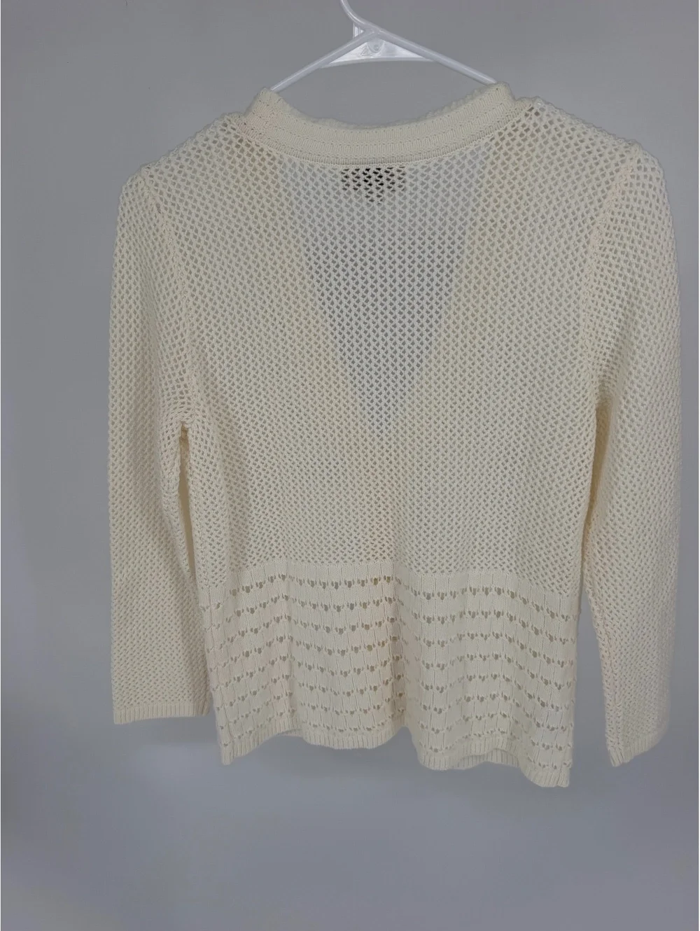 LOFT Outlet Women's Cream Knit Cardigan Sweater Size Small